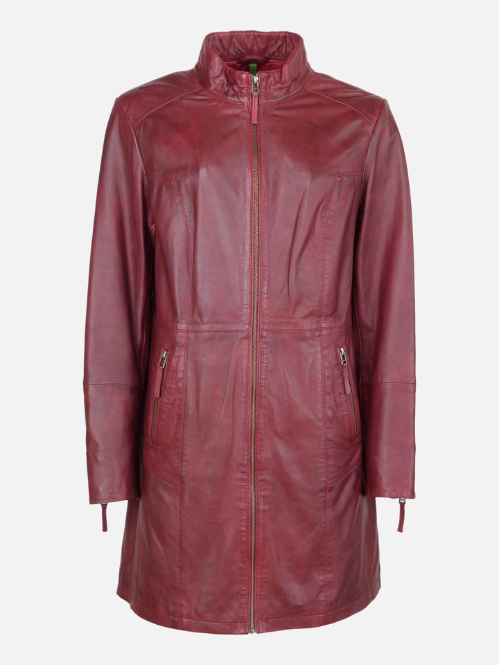 Evena - Comfort - Lamb Copper Leather Jacket - Women - Red