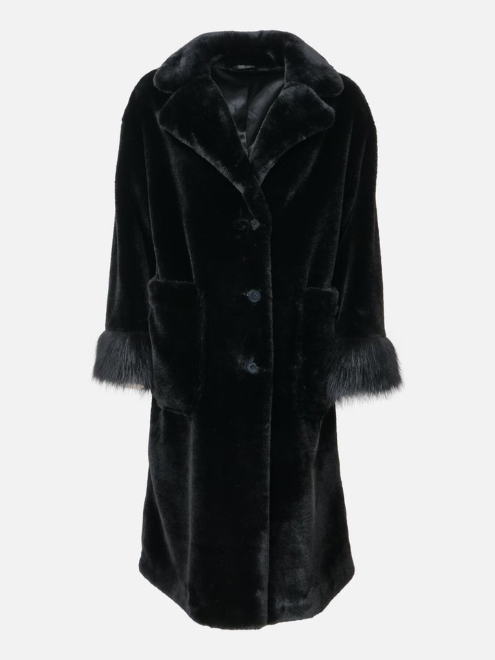 Cille, 110 cm. - Collar - 100% Faux Fur - Women - Black