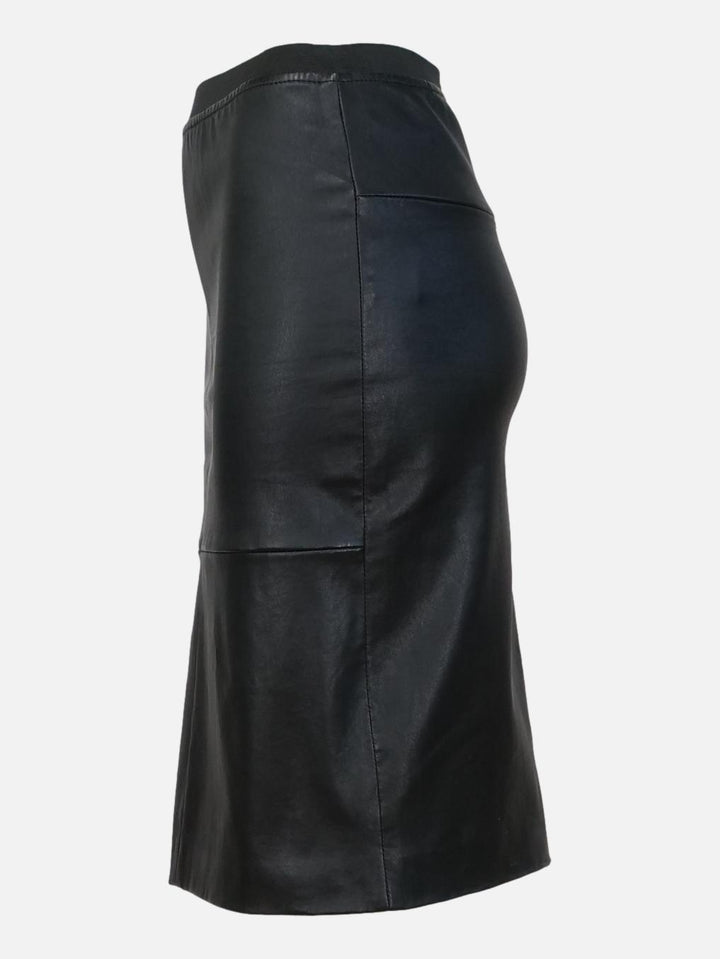 Mila Skirt - Lamb Stretch Leather - Women - Black