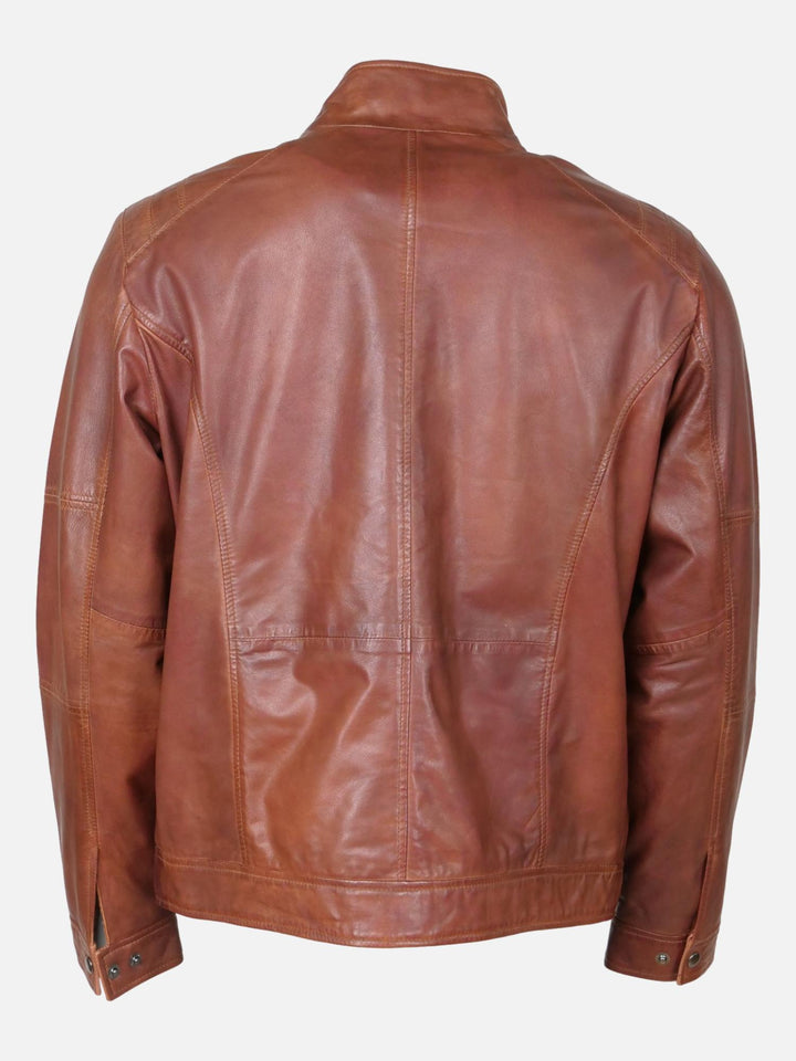 Lopaz, 67 cm. - Lamb Polish Nappa Leather -Man - Cognac