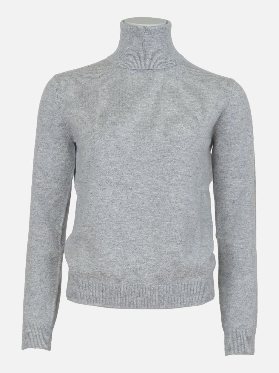 Sy-23031 Rullekrave Sweater - 100% Kashmir - Tilbehør - Grå