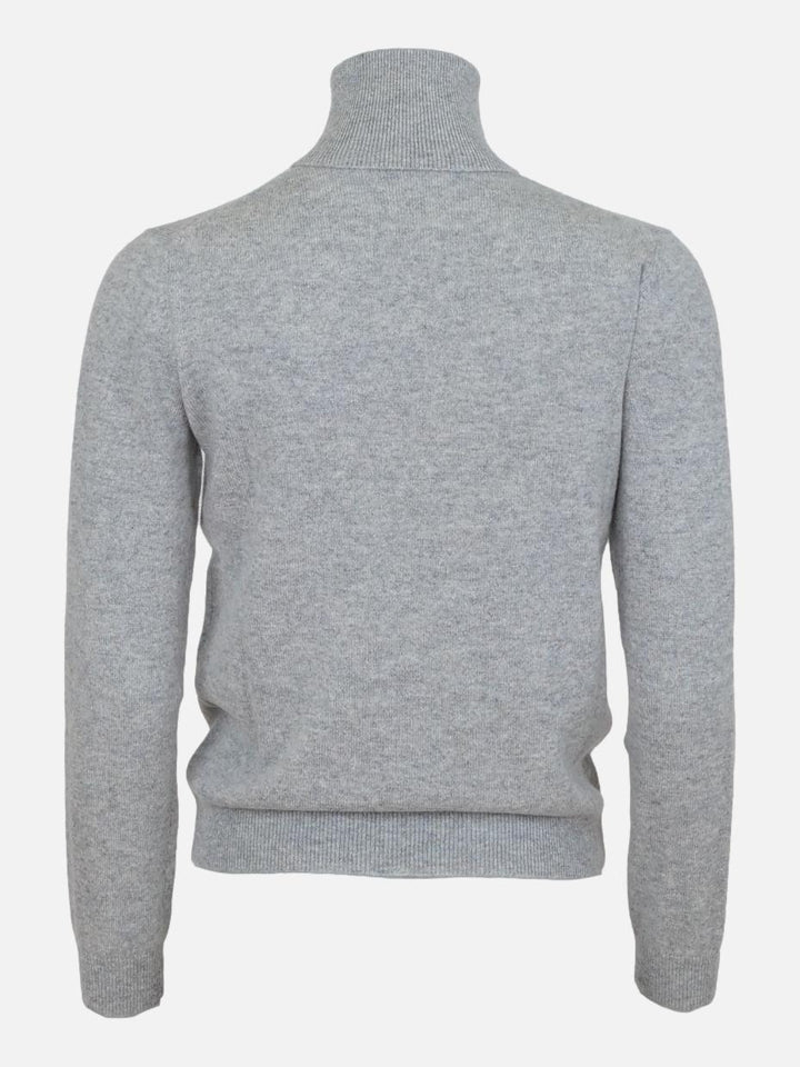 Sy-23031 Rullekrave Sweater - 100% Kashmir - Tilbehør - Grå