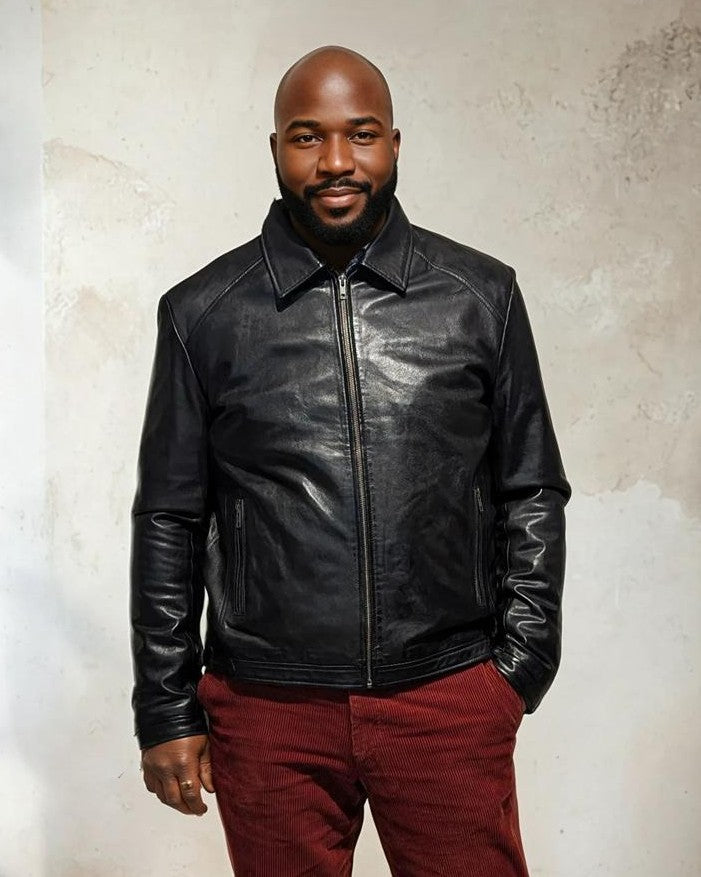 Ivar, 65 cm. - Lamb Polish Nappa Leather -Man - Black