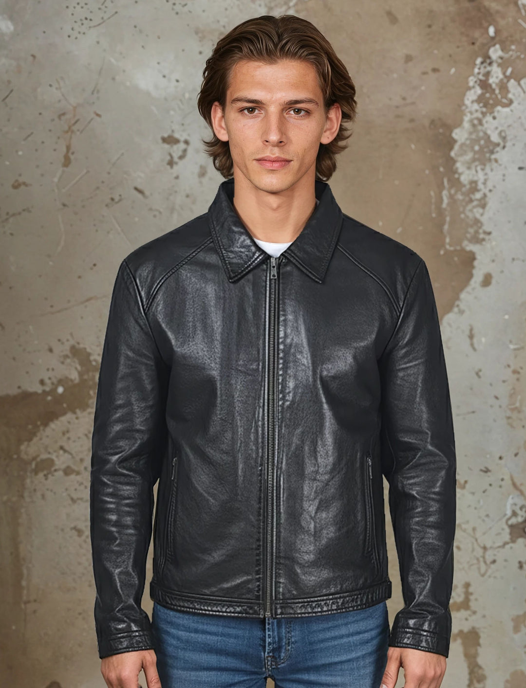 Ivar, 65 cm. - Lamb Polish Nappa Leather -Man - Black