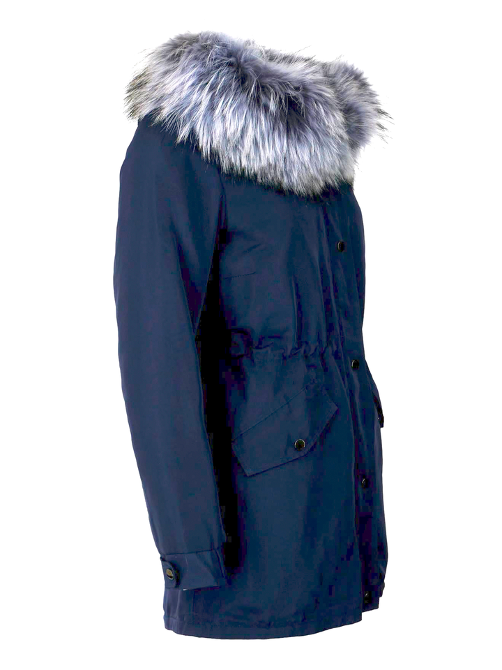 Mara - Parka frakke med pels - kvinder - Marineblå