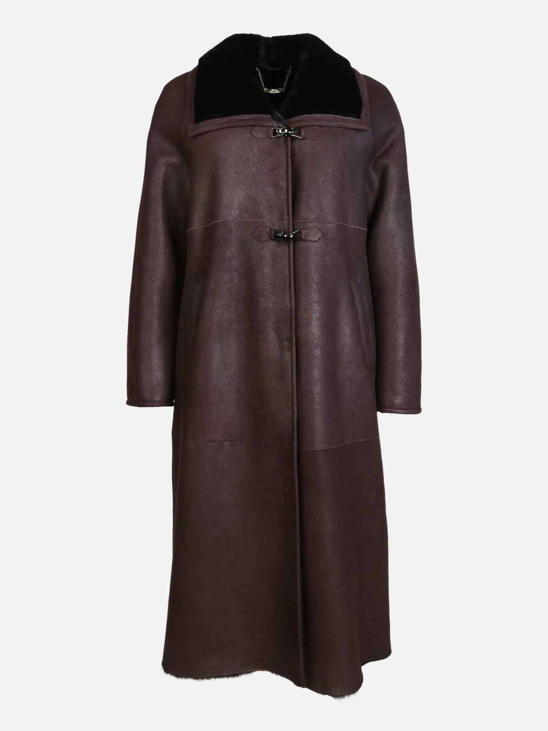 Hilma 110 cm. Rulams frakke - Dame - Mørke brun