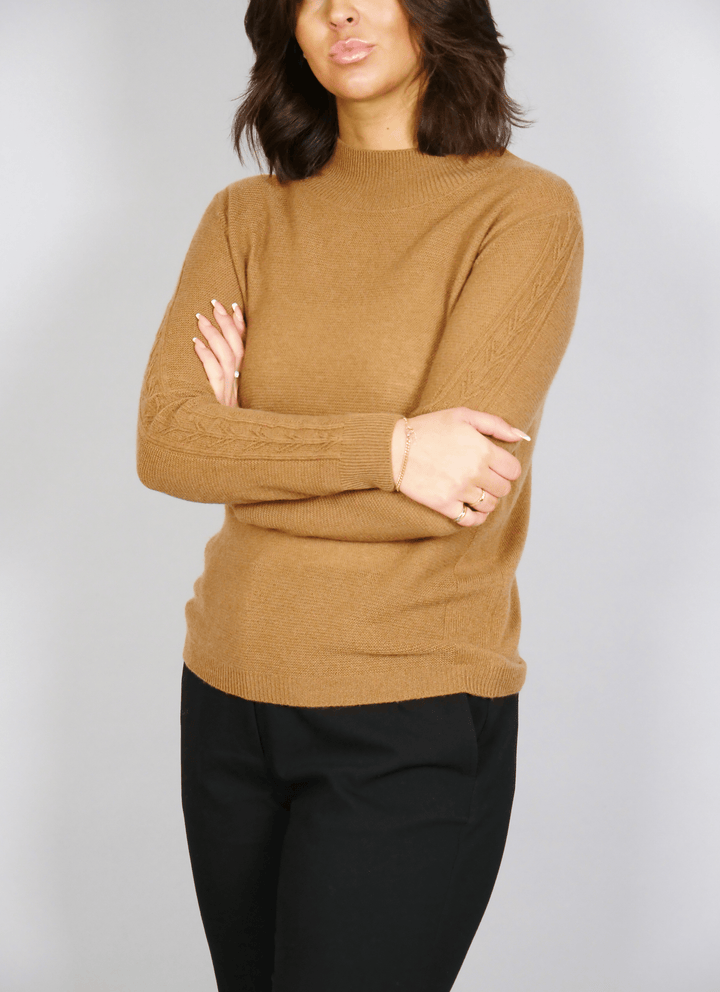 MKI Sweater - 100% Cashmere - Women - Dark Camel