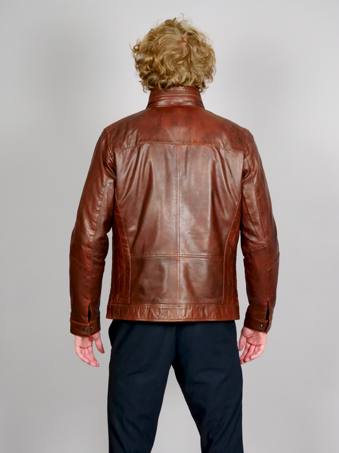 Smart - Leather jacket - Man - Copper Brown