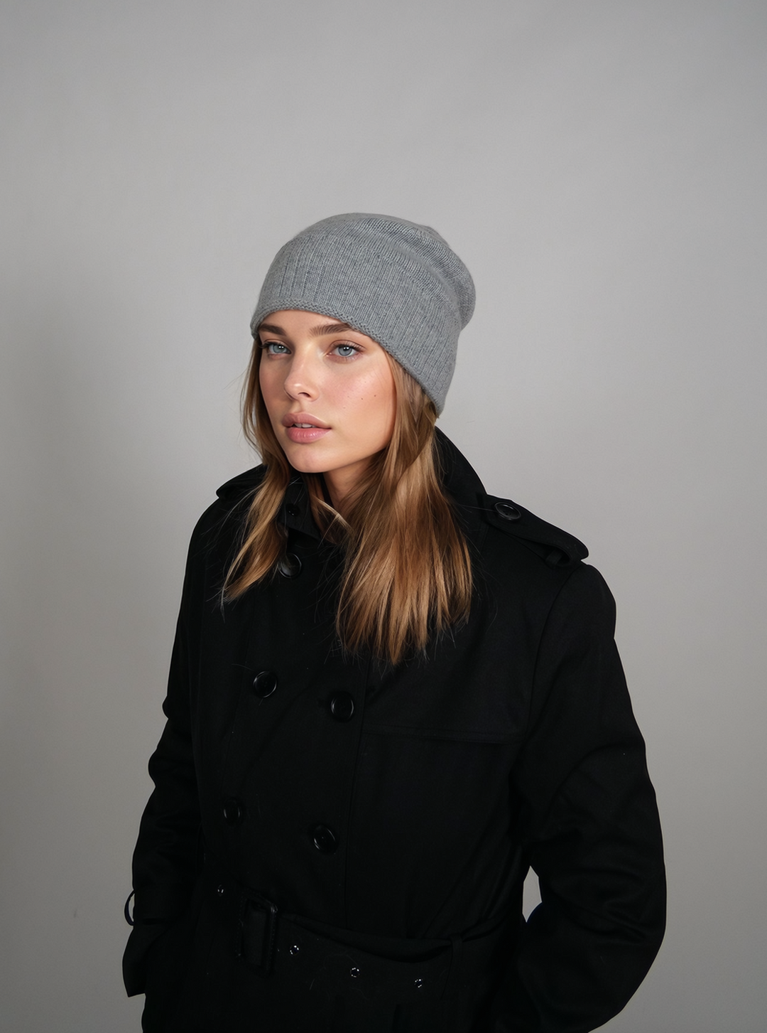SY-HT2402F Hat - 100% PureCashmere - Accesories - Grey