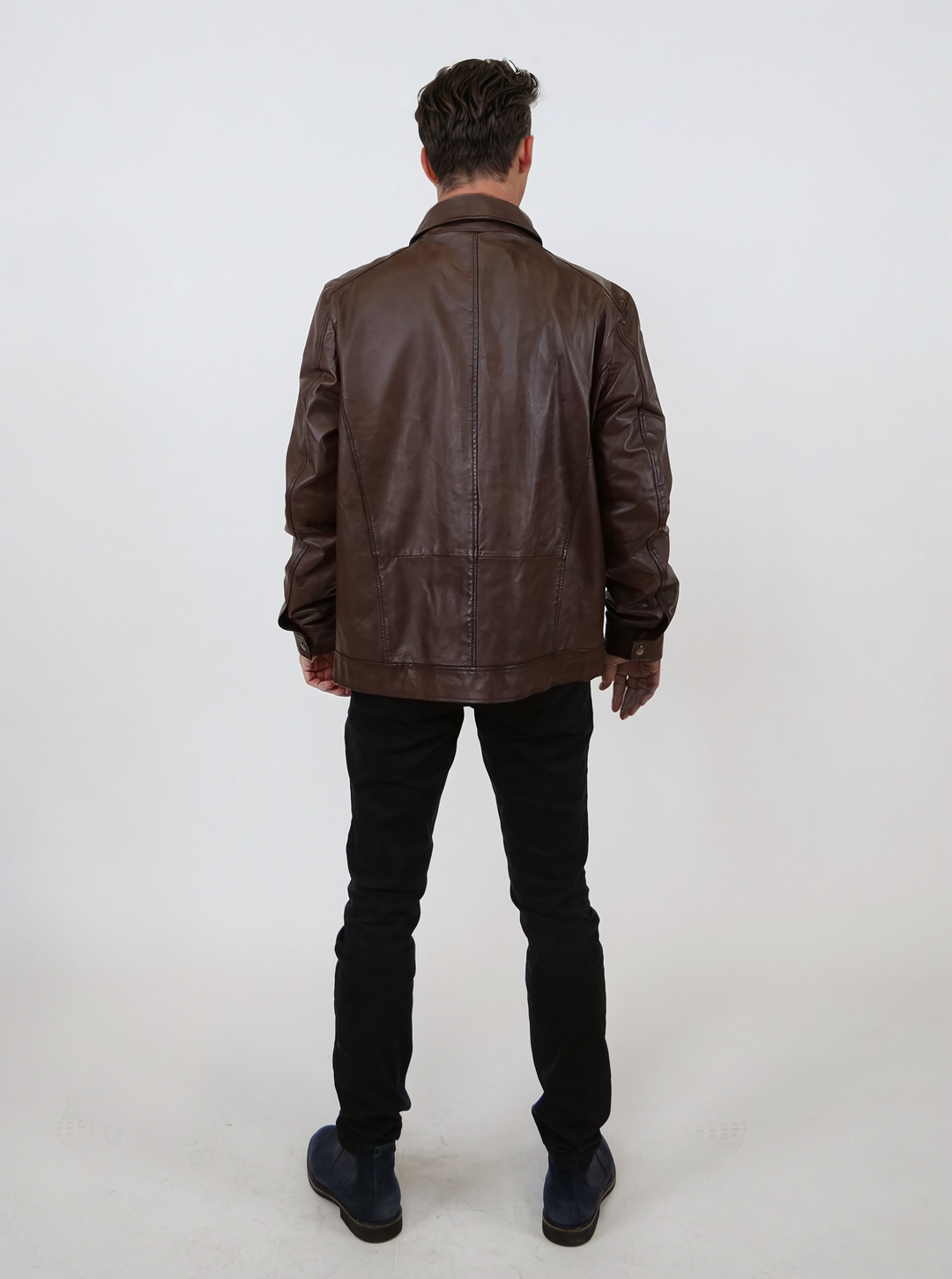 Ilirio, 70 cm. - Sheep Leather - Man - Cherry Brown