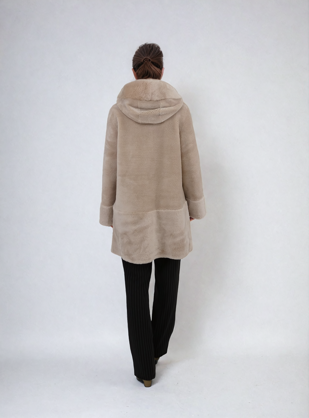 Fernandina, 85cm - Kapuze - Air Wool - Damen - Helles Camel