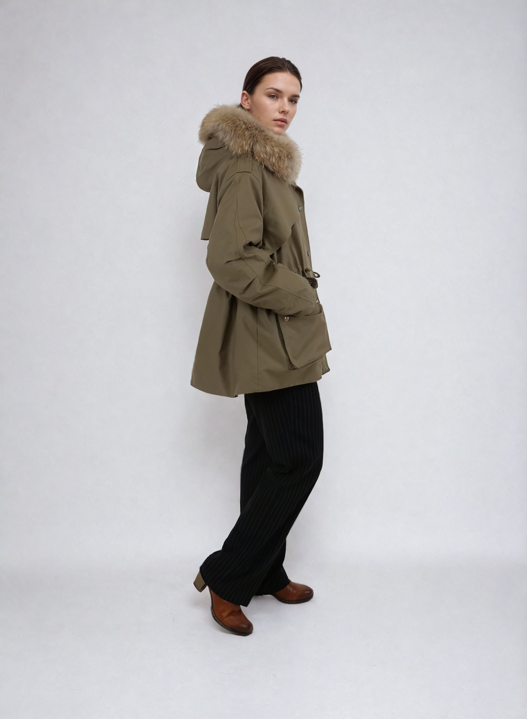 Gigi, 77 cm. - Hood - Textile - Women - Army