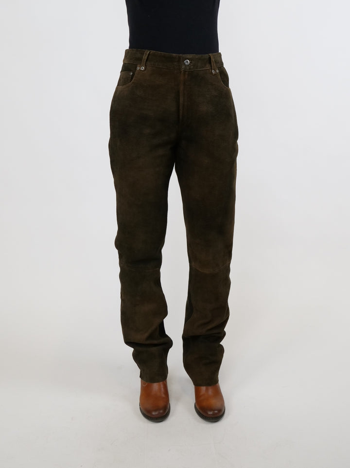 Petra Trousers - Goat Vintage Leather - Women - Brown