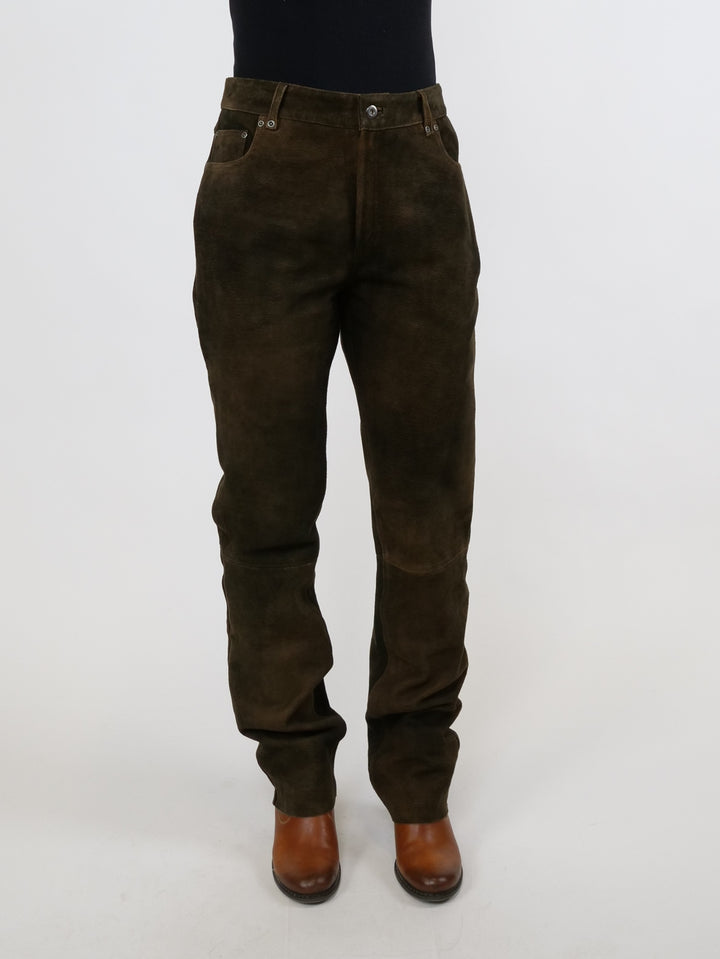 Petra Trousers - Goat Vintage Leather - Women - Brown