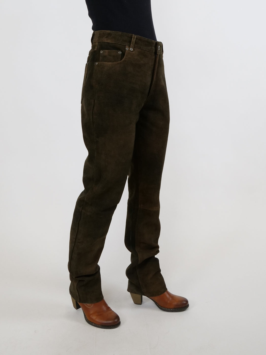 Petra Trousers - Goat Vintage Leather - Women - Brown