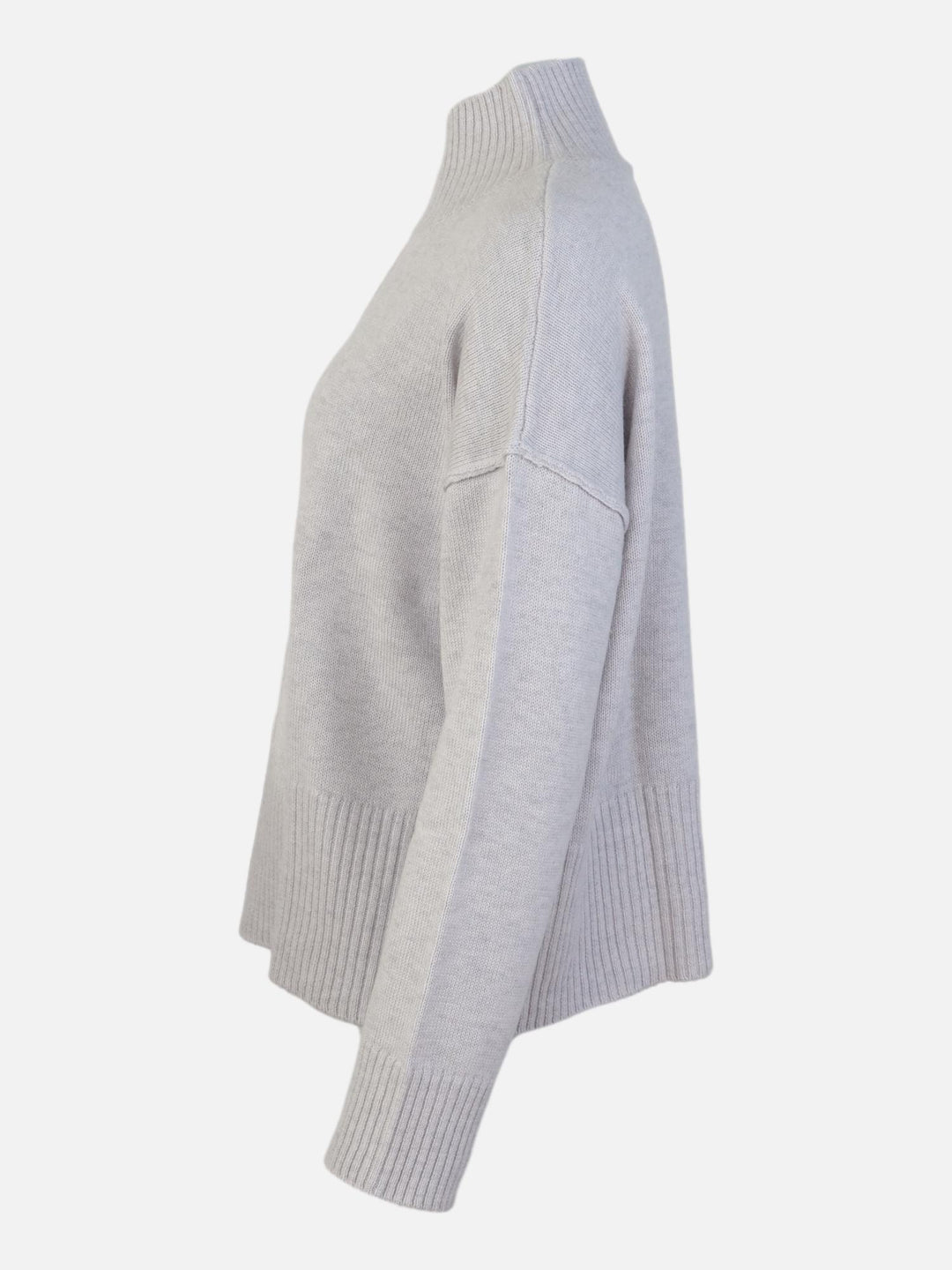 SY-23080 Pullover – 100 % Wolle – Damen – Hellgrau