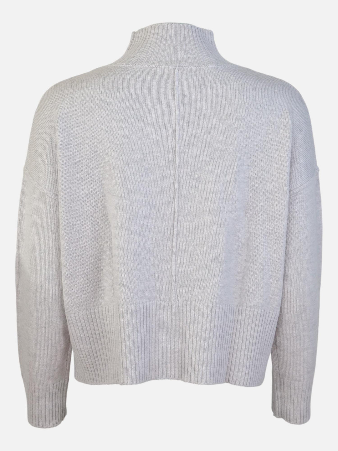 SY-23080 Sweater - 100% uld strik - Dame - Lysegrå