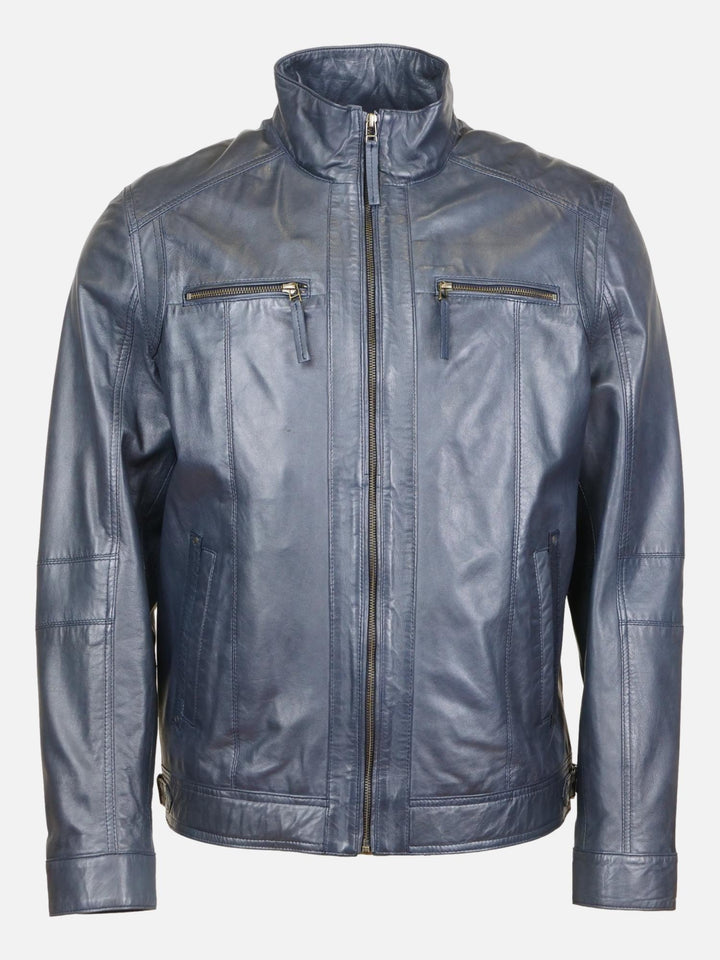 51540 - Lamb Boss Leather - Jacket - Man - Blue