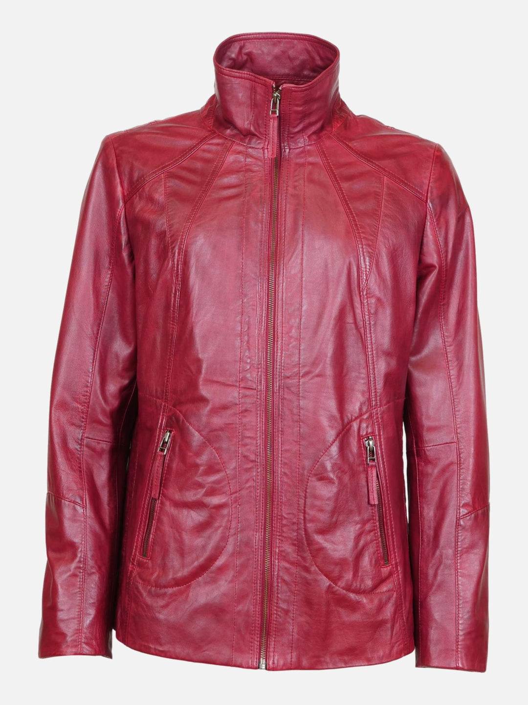 Iden - Lamb Boss Leather - Jacket - Women - Red