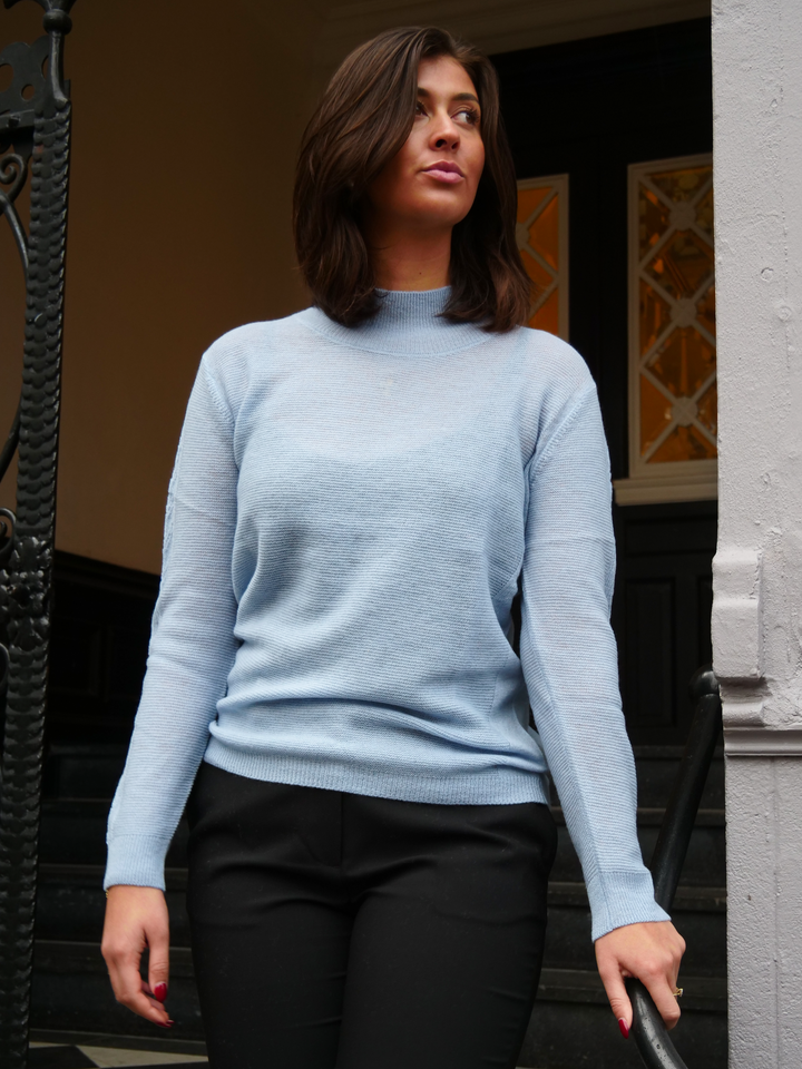 MKI Sweater - 100% Wool shirt - Women - Light Blue