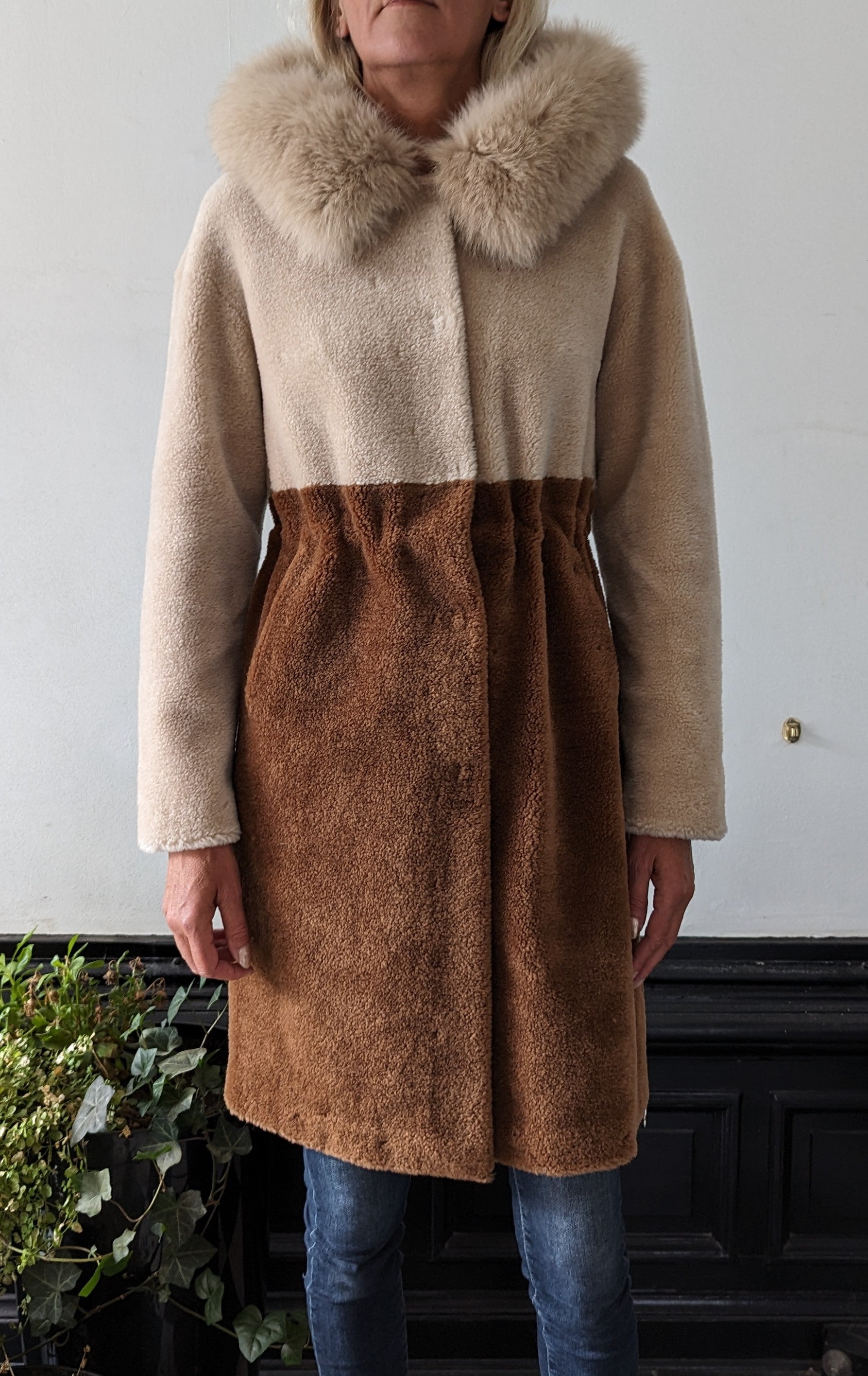 Lambs wool coat womens sales