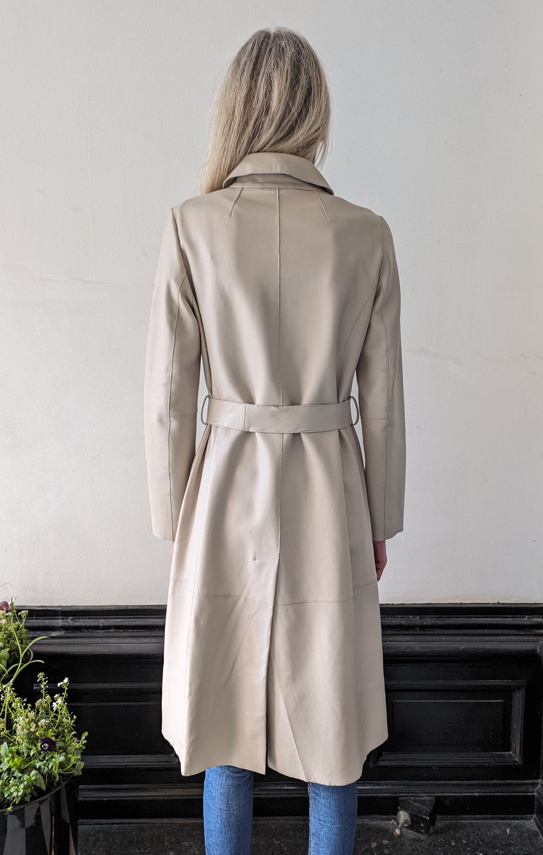 Alvison, 109 cm. - Lamb Dior Bonded Leather-Damen - Sand
