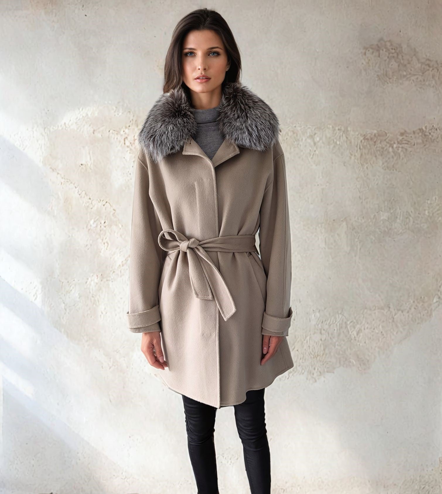 Cashmere & Wool capes / jackets with quality Fur I Stampe