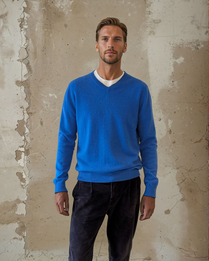 SY-1576 Mens - 100% Cashmere - Men - Navy Blue