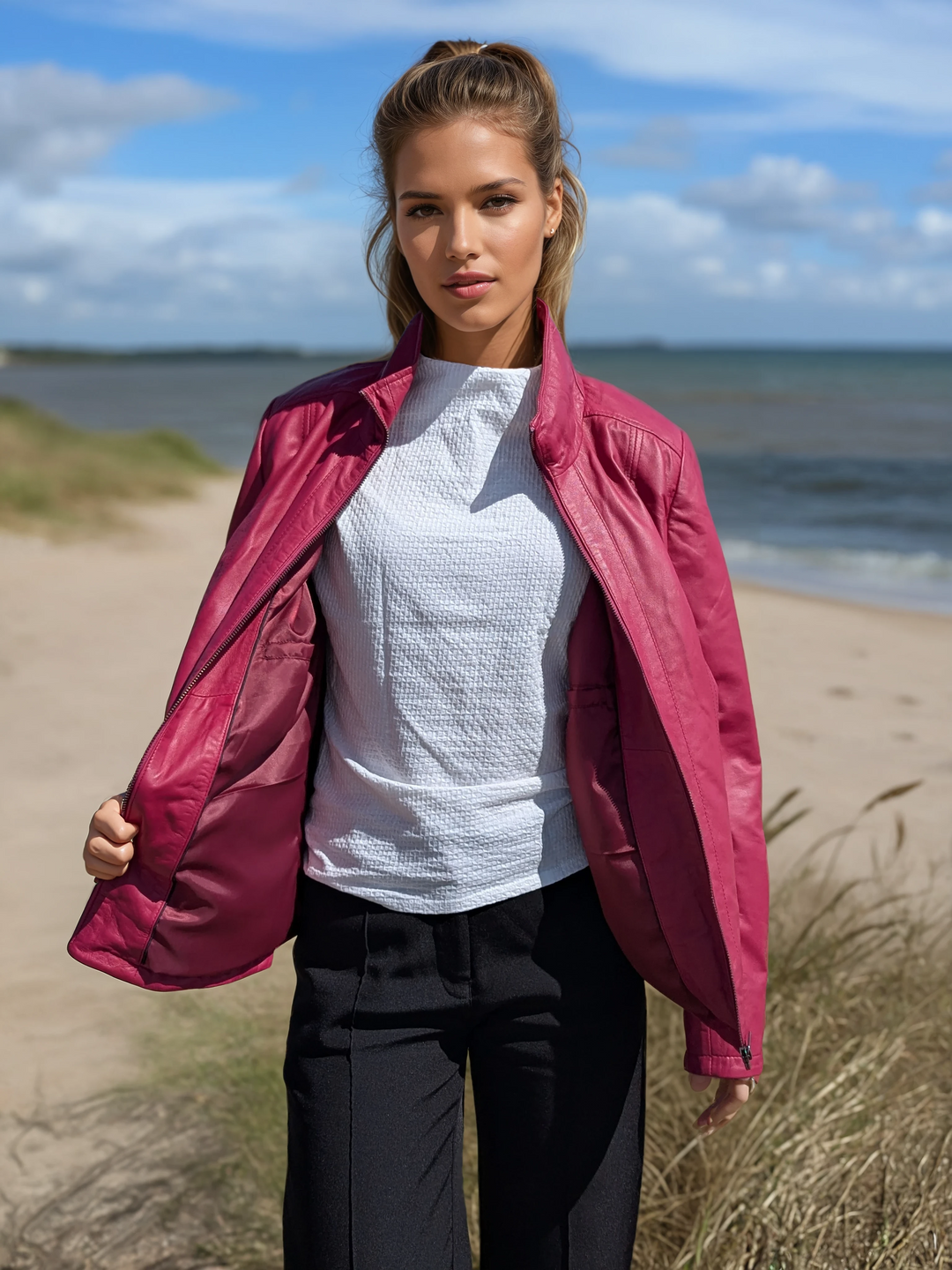 Alize, 60 cm. - Lamb Dior Læder - Damer - Magneta