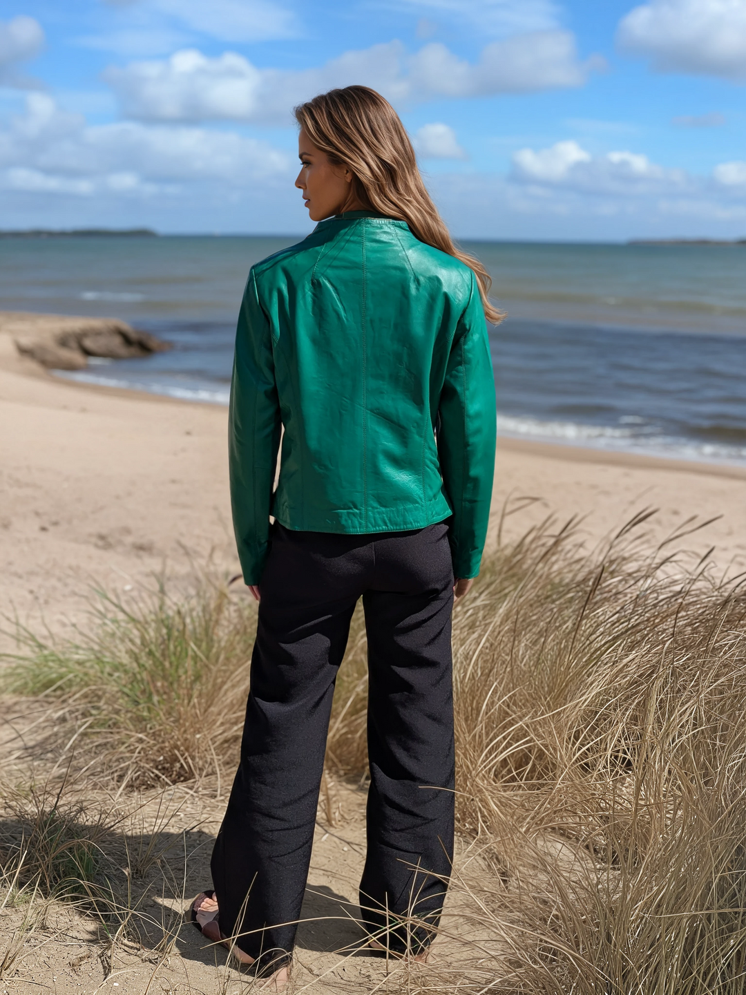 Manon, 55 cm. - Lamb Dior Læder - Damer - Ny Grøn