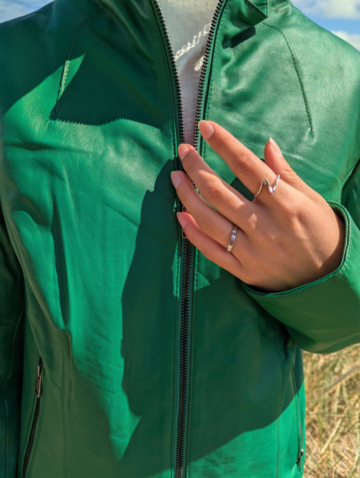 Manon, 55 cm. - Lamb Dior Læder - Damer - Ny Grøn