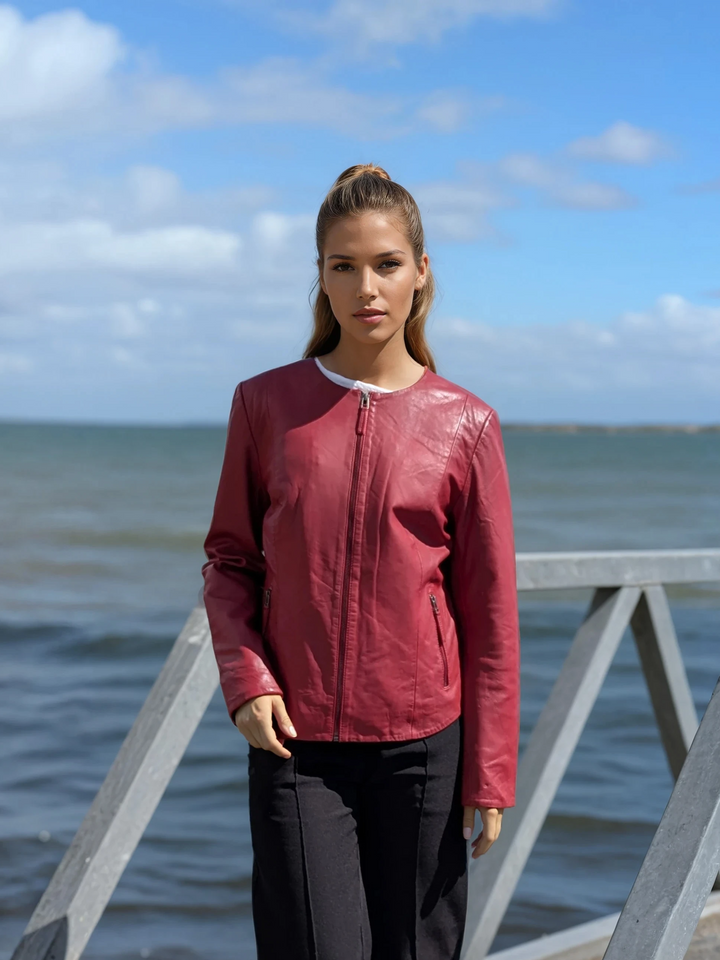 S. 108 - Komfort - Lambeskinn - Kvinner - Rødt