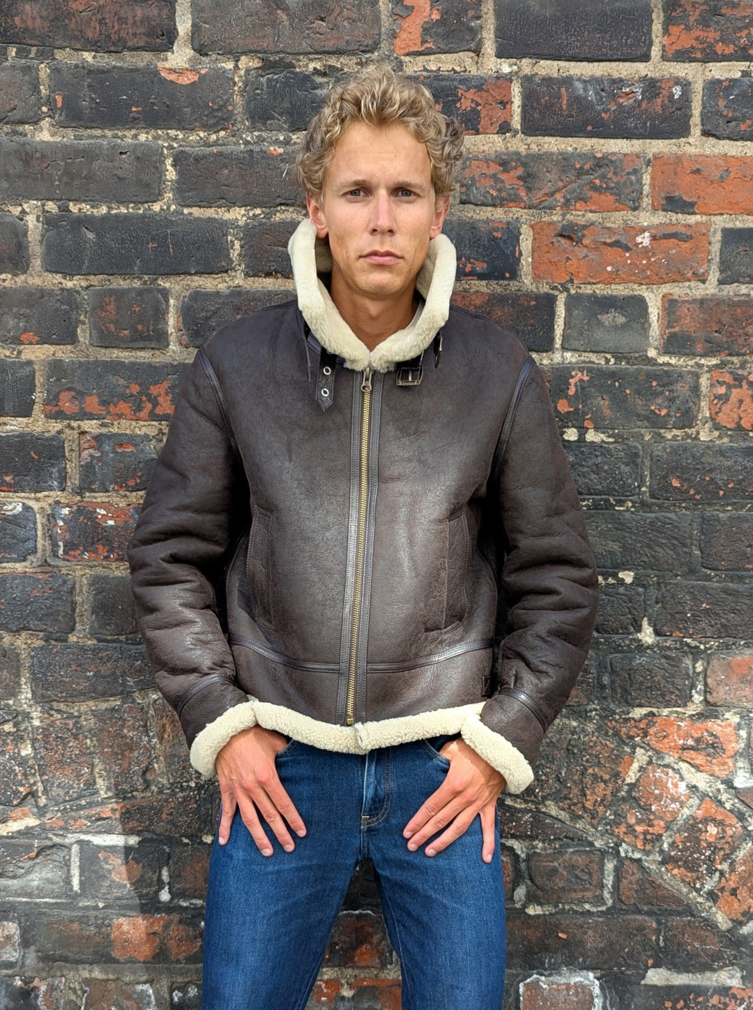 Joost-B, 65 cm. - Napa Cordero Crack Washed - Hombre - Marrón Oscuro