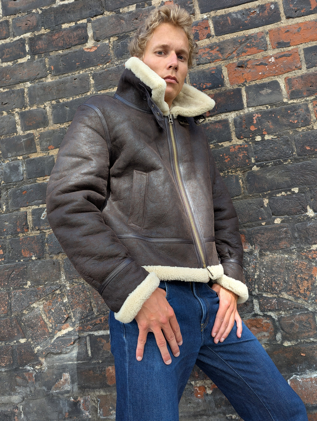 Joost, 65 cm. - Nappa Lamb Crack Washed - Man - Dark Brown