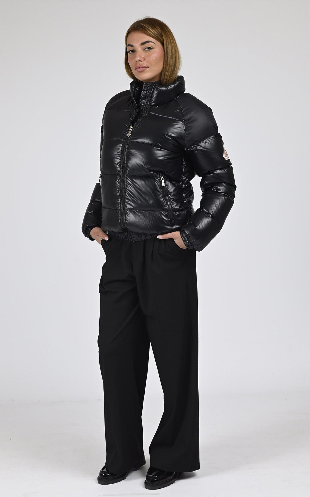 Black Vintage Mythic Puffer Jacket - Unisex