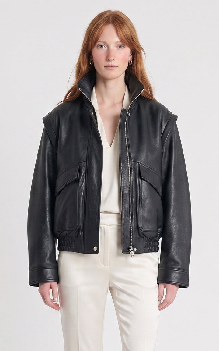 SERGE PARIENTE Leather jacket - Ladies - Black