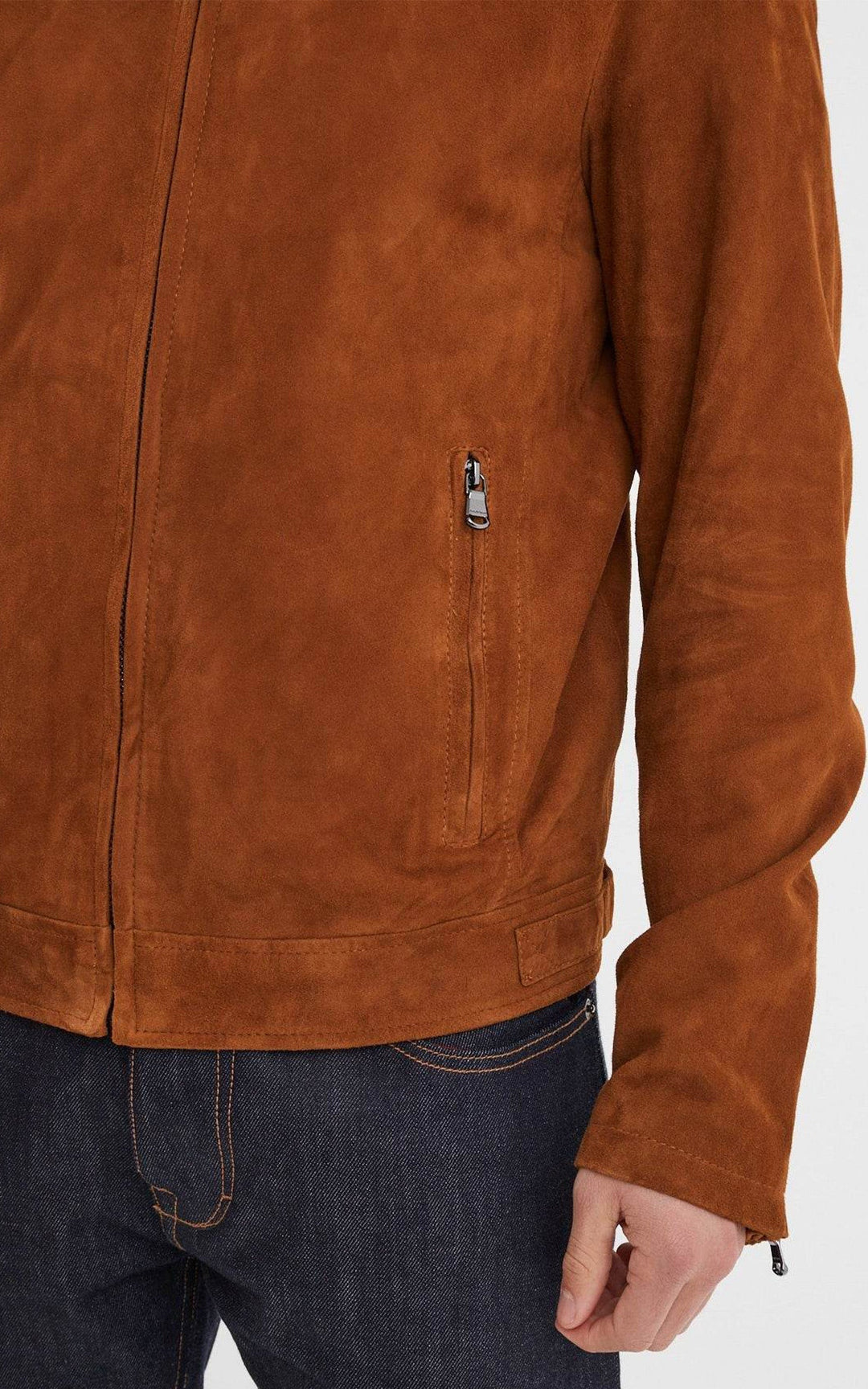 Delf Cognac Suede Jacket - Men