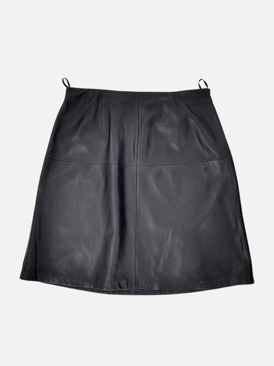 Nomi Skirt XL - Lamb Thick Dace Leather -Women - Black
