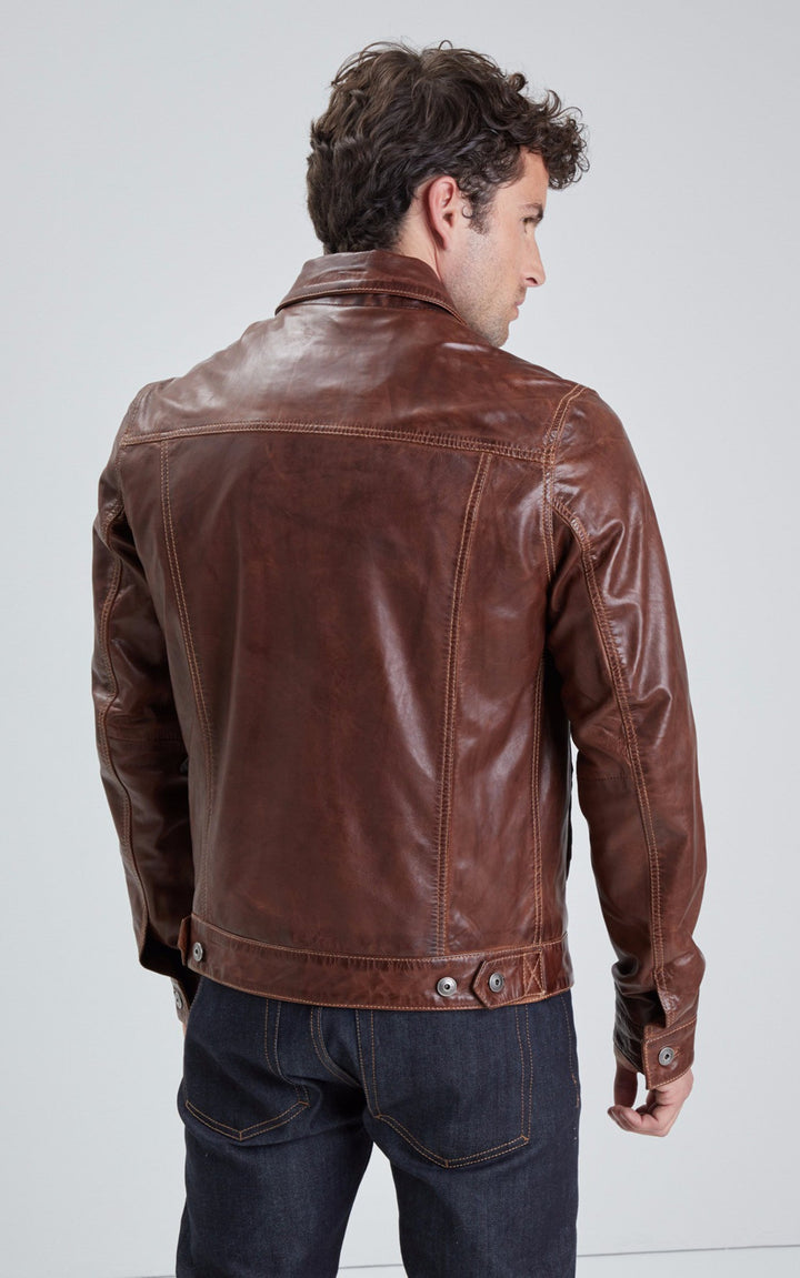 A "BAKER 101846" Marron Daytona 73 Blouson Homme back photo