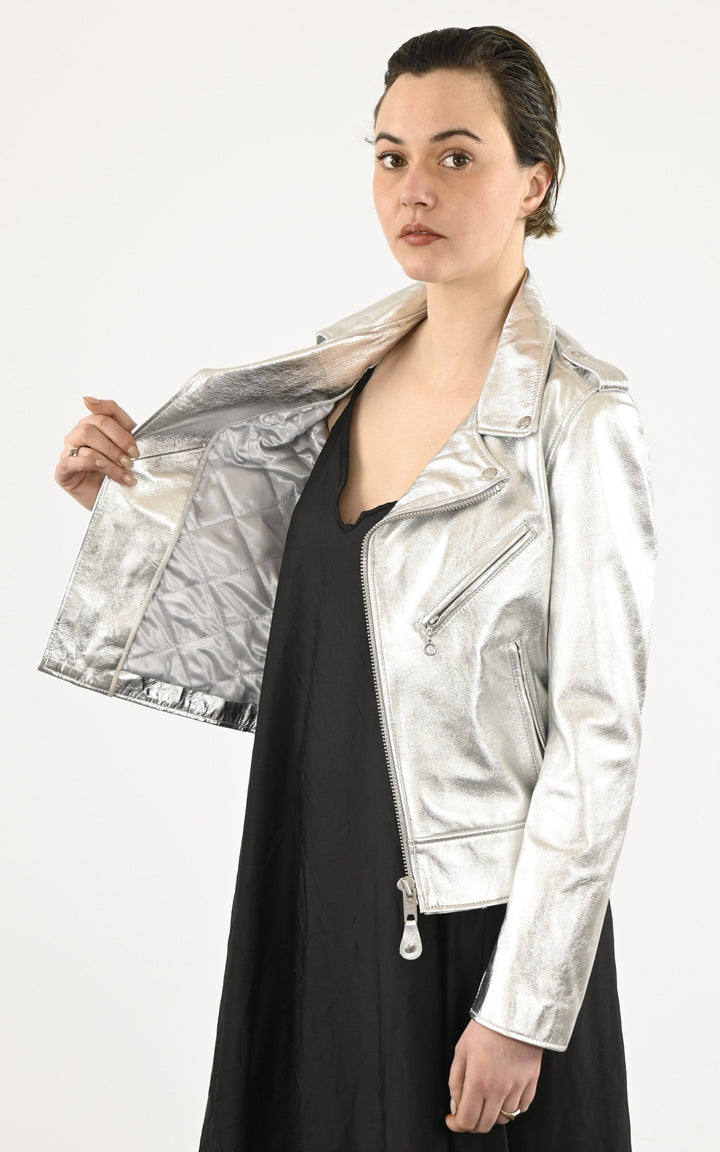 A "LCW1601D" Silver Schott Perfecto Femme interior photo
