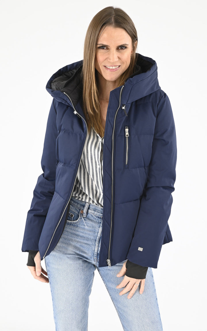 A "MARILOU" Bleu Marine Soia & Kyo Ves Doudoune Femme closed photo