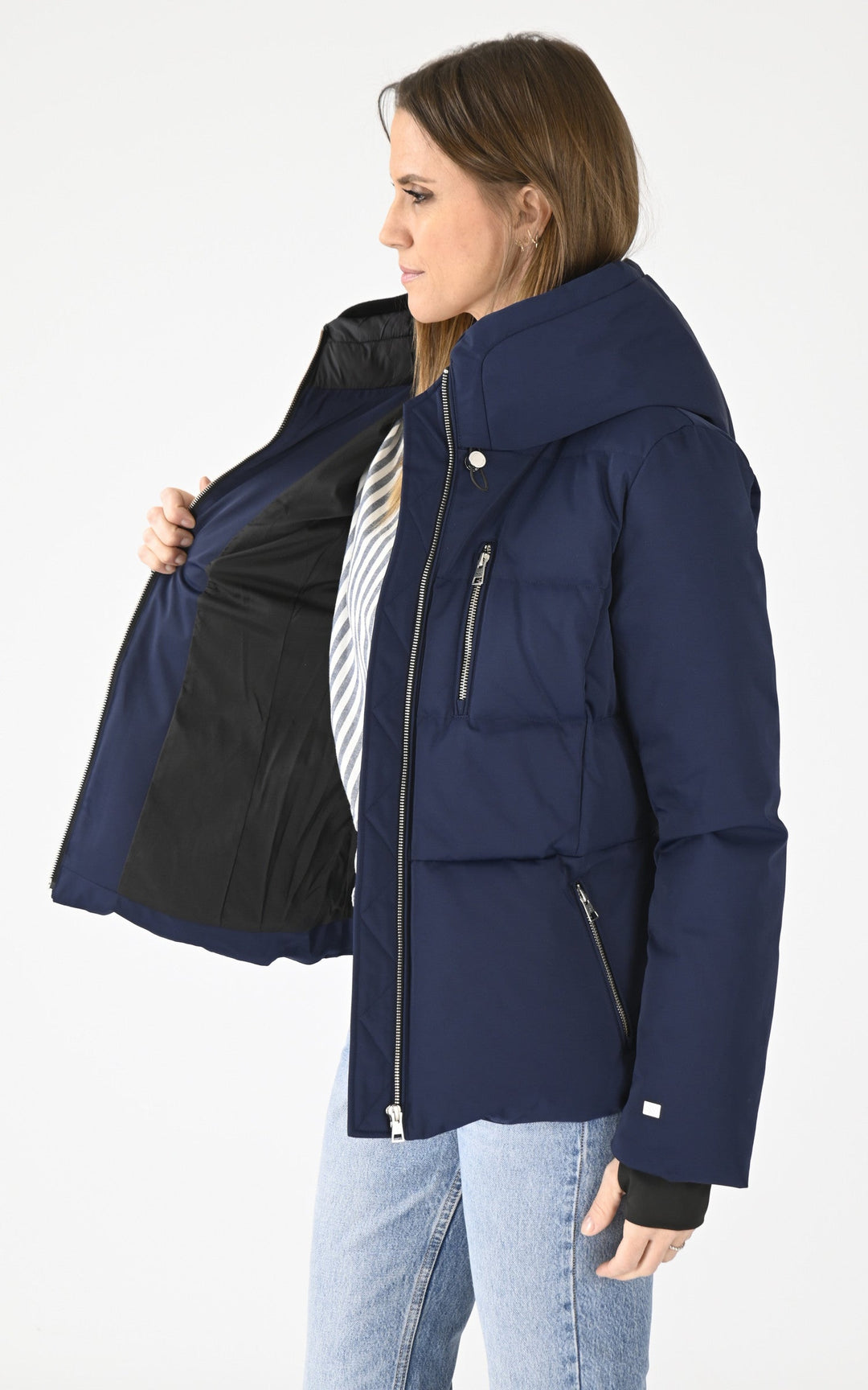 A "MARILOU" Bleu Marine Soia & Kyo Ves Doudoune Femme interior photo