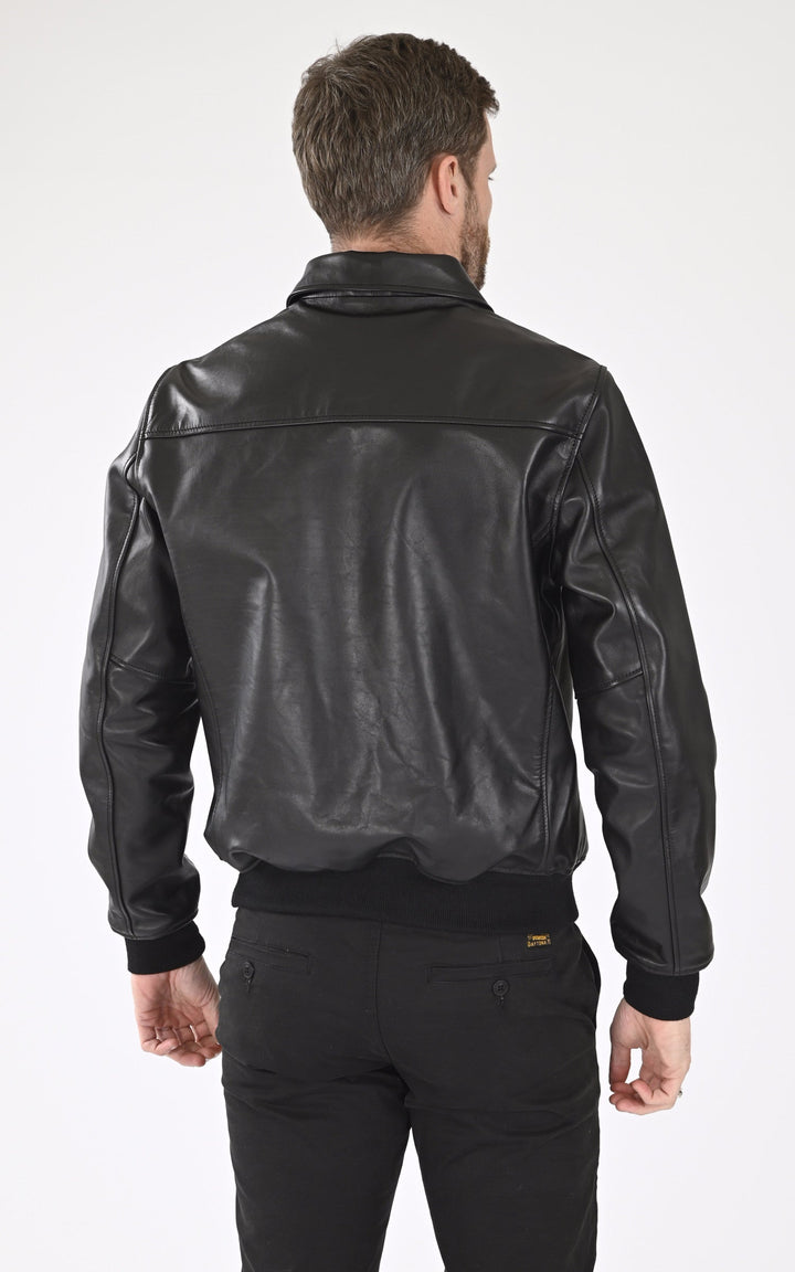A "LC5100 RIB" Noir Schott Blouson Homme back photo