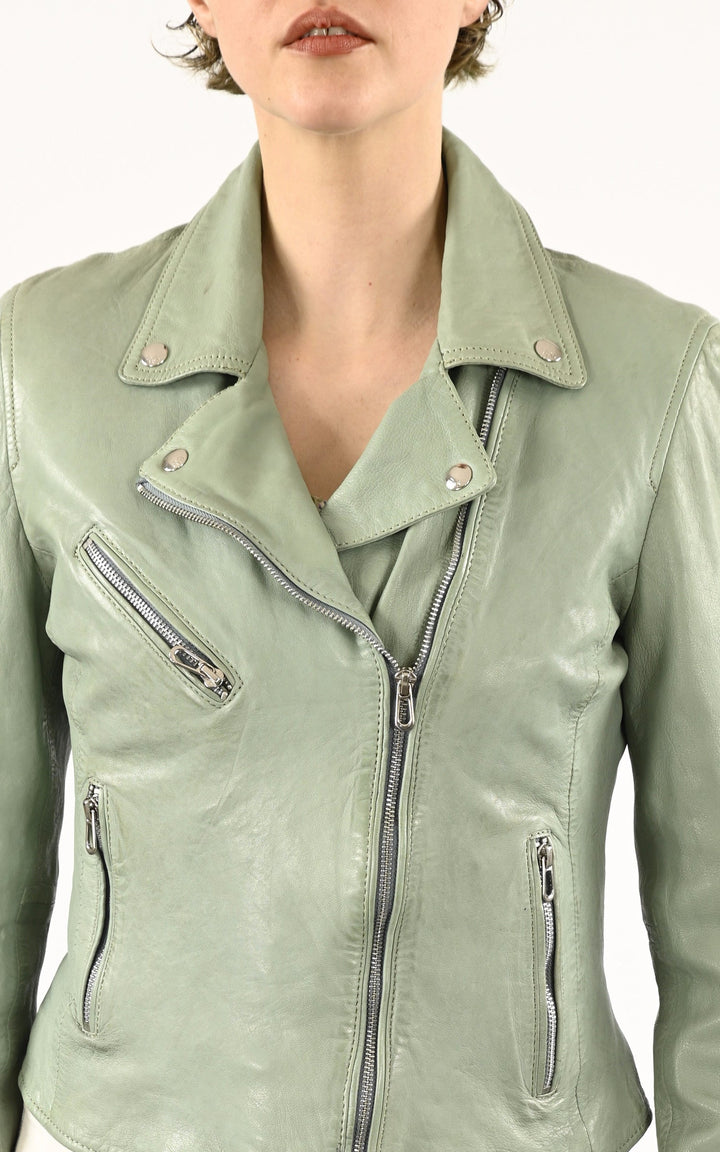 A "OLYMPE 101964" Vert de gris Rose Garden Blouson Femme details photo