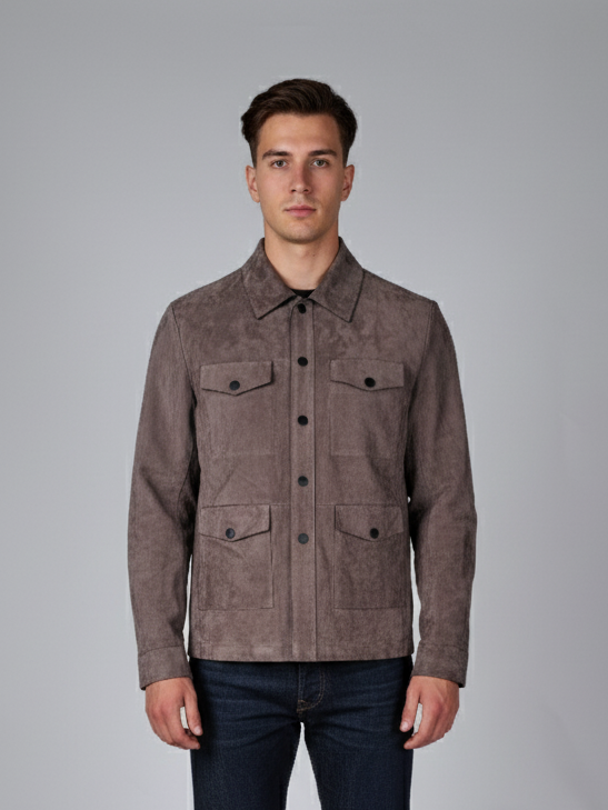 Gerhard, 65 cm. - Krave - Gede ruskind tykt læder - Mand - Mørkegrå