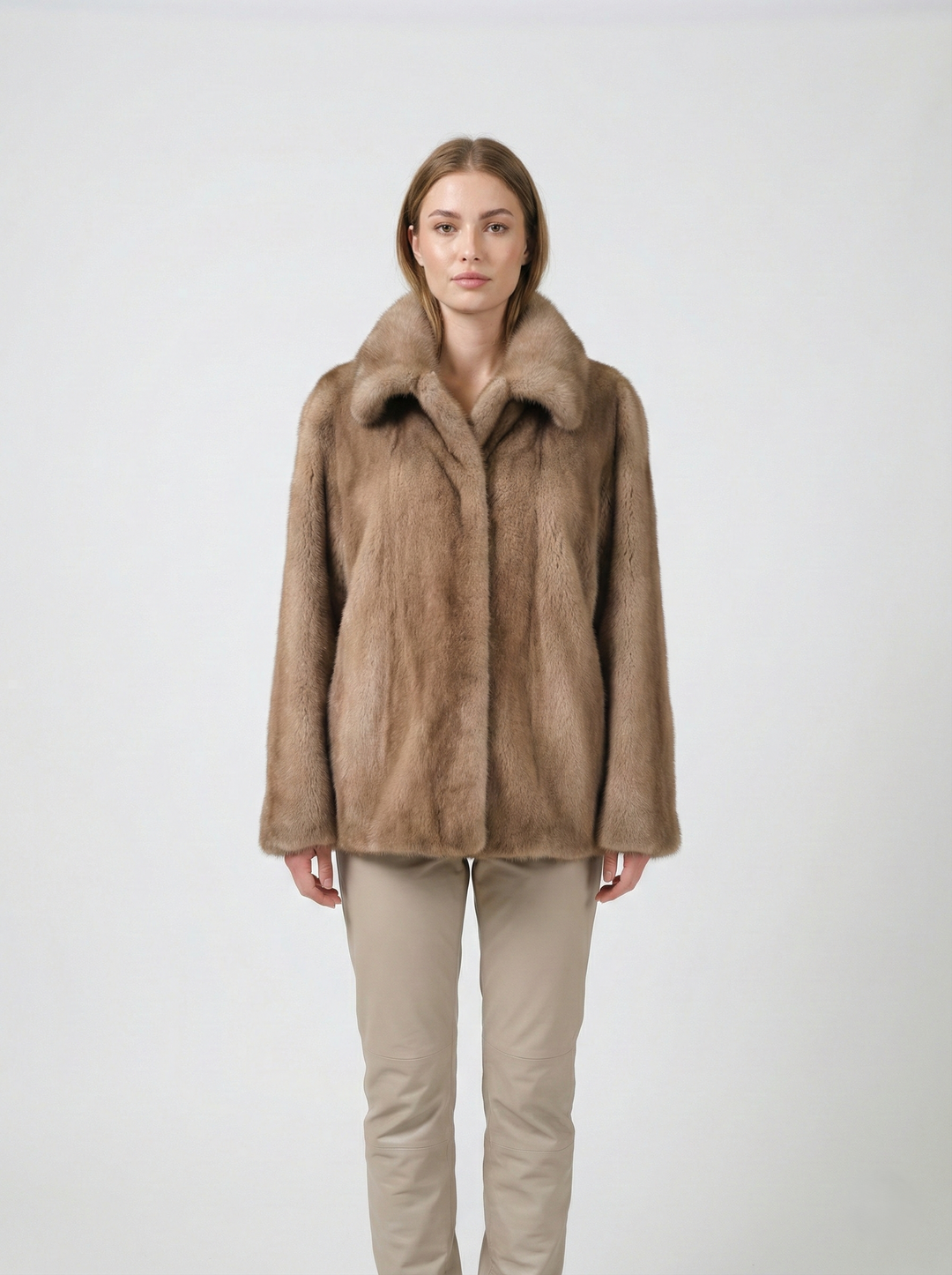 Irene, 65 cm. - Collar - Mink - Women - Pastel