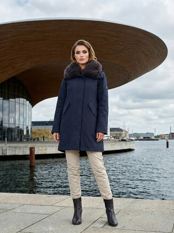 Imane, 84 cm. - Tekstil - Damer - Mørkeblå