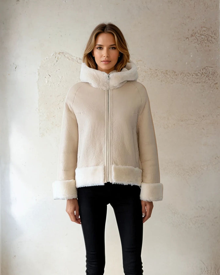 Indrani, 63 cm. - Hood - Toscana Lamb - Femmes - Blanc