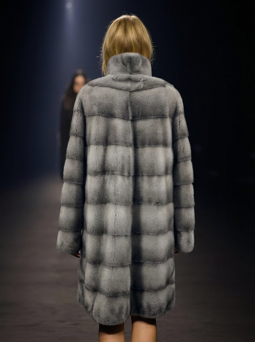 Rosario, 85 cm. - Collar - Mink Jacket - Women - Sapphire