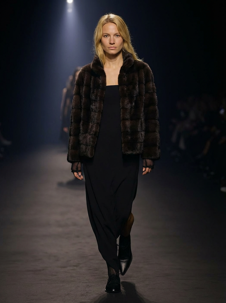 Olise, 63 cm. - Mink - Women - Mahogany